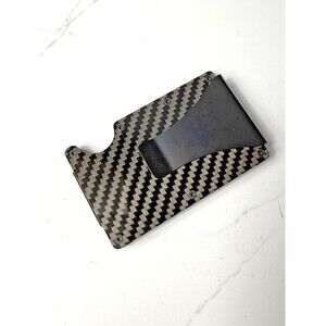 Mens RFID Blocking Slim Money Clip Carbon Fiber Wallet ID Credit Card Holder New